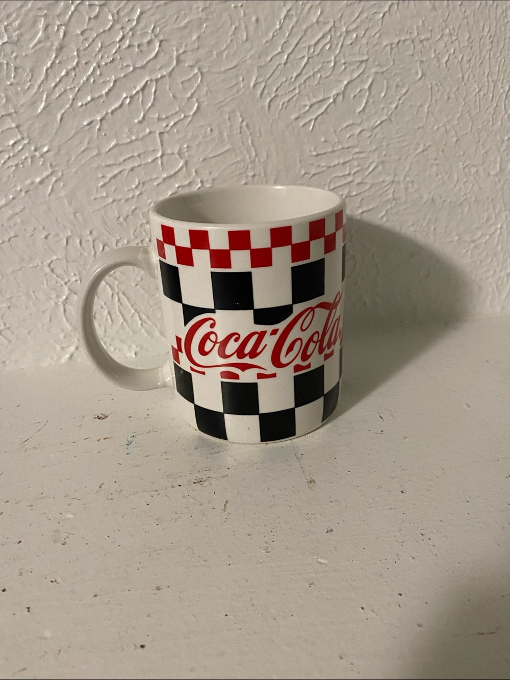 Vintage 1996 Coca Cola Checkerboard Mug. Diner Style/1990s vintage collectible